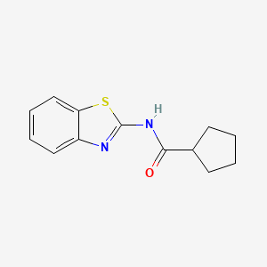 N-(1,3-benzothiazol-2-yl)cyclopentanecarboxamide