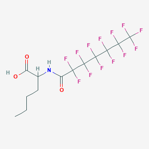 molecular formula C13H12F13NO3 B11118959 N-(2,2,3,3,4,4,5,5,6,6,7,7,7-tridecafluoroheptanoyl)norleucine 