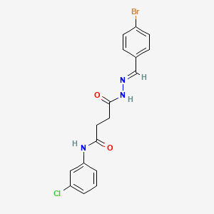 4-[(2E)-2-(4-bromobenzylidene)hydrazinyl]-N-(3-chlorophenyl)-4-oxobutanamide