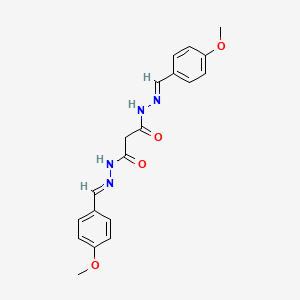 Propanedioic acid, bis(((4-methoxyphenyl)methylene)hydrazide)