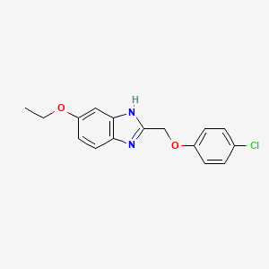 molecular formula C16H15ClN2O2 B11118977 2-[(4-chlorophenoxy)methyl]-5-ethoxy-1H-benzimidazole 