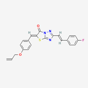 molecular formula C22H16FN3O2S B11118991 (5Z)-2-[(E)-2-(4-fluorophenyl)ethenyl]-5-[4-(prop-2-en-1-yloxy)benzylidene][1,3]thiazolo[3,2-b][1,2,4]triazol-6(5H)-one 