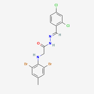 2-[(2,6-Dibromo-4-methylphenyl)amino]-N'-[(E)-(2,4-dichlorophenyl)methylidene]acetohydrazide