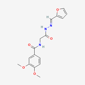 N-(2-(2-(Furan-2-ylmethylene)hydrazinyl)-2-oxoethyl)-3,4-dimethoxybenzamide