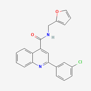 molecular formula C21H15ClN2O2 B11119017 2-(3-chlorophenyl)-N-(furan-2-ylmethyl)quinoline-4-carboxamide 