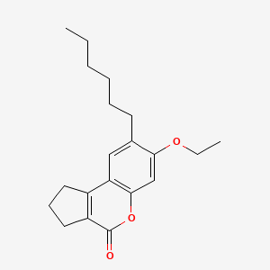 molecular formula C20H26O3 B11119031 7-ethoxy-8-hexyl-2,3-dihydrocyclopenta[c]chromen-4(1H)-one 