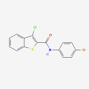 molecular formula C15H9BrClNOS B11119046 N-(4-Bromophenyl)-3-chloro-1-benzothiophene-2-carboxamide 