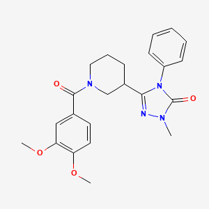 molecular formula C23H26N4O4 B11119047 3-(1-(3,4-dimethoxybenzoyl)piperidin-3-yl)-1-methyl-4-phenyl-1H-1,2,4-triazol-5(4H)-one 