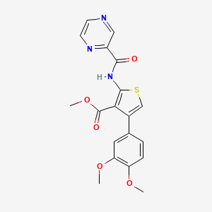 Methyl 4-(3,4-dimethoxyphenyl)-2-[(pyrazin-2-ylcarbonyl)amino]thiophene-3-carboxylate