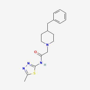 molecular formula C17H22N4OS B11119065 2-(4-benzylpiperidin-1-yl)-N-(5-methyl-1,3,4-thiadiazol-2-yl)acetamide 