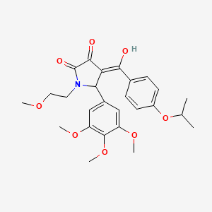 3-hydroxy-1-(2-methoxyethyl)-4-{[4-(propan-2-yloxy)phenyl]carbonyl}-5-(3,4,5-trimethoxyphenyl)-1,5-dihydro-2H-pyrrol-2-one