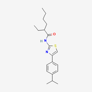 2-ethyl-N-{4-[4-(propan-2-yl)phenyl]-1,3-thiazol-2-yl}hexanamide