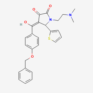 4-{[4-(benzyloxy)phenyl]carbonyl}-1-[2-(dimethylamino)ethyl]-3-hydroxy-5-(thiophen-2-yl)-1,5-dihydro-2H-pyrrol-2-one