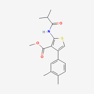 Methyl 4-(3,4-dimethylphenyl)-2-[(2-methylpropanoyl)amino]thiophene-3-carboxylate