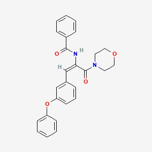 molecular formula C26H24N2O4 B11119129 N-(1-(4-Morpholinylcarbonyl)-2-(3-phenoxyphenyl)vinyl)benzamide 