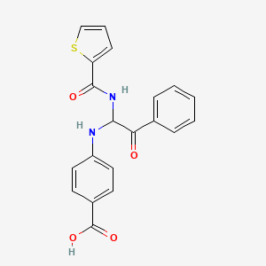 4-({2-Oxo-2-phenyl-1-[(2-thienylcarbonyl)amino]ethyl}amino)benzoic acid