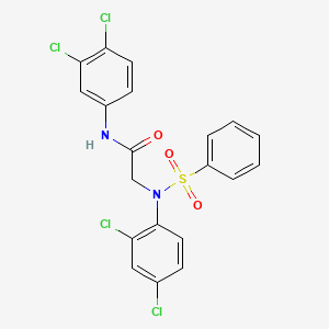 N-(3,4-Dichlorophenyl)-2-[2,4-dichloro(phenylsulfonyl)anilino]acetamide