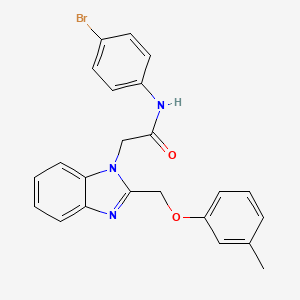 molecular formula C23H20BrN3O2 B11119204 N-(4-bromophenyl)-2-{2-[(3-methylphenoxy)methyl]-1H-benzimidazol-1-yl}acetamide 