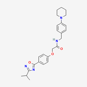 N-[4-(piperidin-1-yl)benzyl]-2-{4-[3-(propan-2-yl)-1,2,4-oxadiazol-5-yl]phenoxy}acetamide