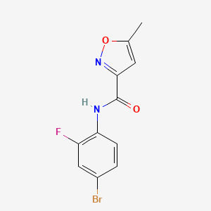 molecular formula C11H8BrFN2O2 B11119239 N-(4-bromo-2-fluorophenyl)-5-methyl-1,2-oxazole-3-carboxamide 