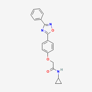 N-cyclopropyl-2-[4-(3-phenyl-1,2,4-oxadiazol-5-yl)phenoxy]acetamide