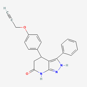 3-phenyl-4-[4-(2-propynyloxy)phenyl]-1,4,5,7-tetrahydro-6H-pyrazolo[3,4-b]pyridin-6-one