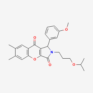 1-(3-Methoxyphenyl)-6,7-dimethyl-2-[3-(propan-2-yloxy)propyl]-1,2-dihydrochromeno[2,3-c]pyrrole-3,9-dione