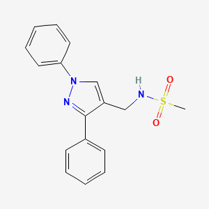 molecular formula C17H17N3O2S B11119278 N-[(1,3-diphenyl-1H-pyrazol-4-yl)methyl]methanesulfonamide 