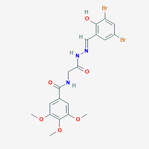 N-{2-[(2E)-2-(3,5-Dibromo-2-hydroxybenzylidene)hydrazino]-2-oxoethyl}-3,4,5-trimethoxybenzamide