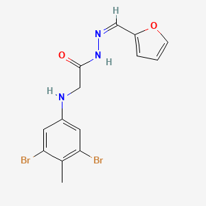 2-[(3,5-Dibromo-4-methylphenyl)amino]-N'-[(Z)-(furan-2-YL)methylidene]acetohydrazide