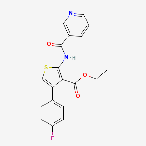 Ethyl 4-(4-fluorophenyl)-2-[(pyridin-3-ylcarbonyl)amino]thiophene-3-carboxylate