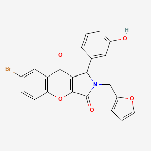 7-Bromo-2-(furan-2-ylmethyl)-1-(3-hydroxyphenyl)-1,2-dihydrochromeno[2,3-c]pyrrole-3,9-dione