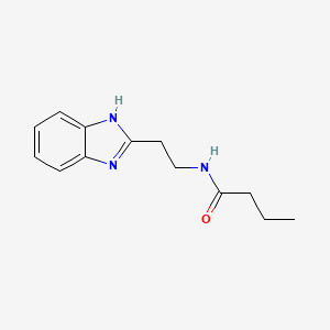 molecular formula C13H17N3O B11119330 N-[2-(1H-benzimidazol-2-yl)ethyl]butanamide 