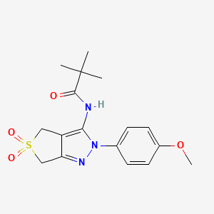 N-(2-(4-methoxyphenyl)-5,5-dioxido-4,6-dihydro-2H-thieno[3,4-c]pyrazol-3-yl)pivalamide