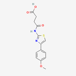 molecular formula C14H14N2O4S B11119347 4-{[4-(4-Methoxyphenyl)-1,3-thiazol-2-yl]amino}-4-oxobutanoic acid 