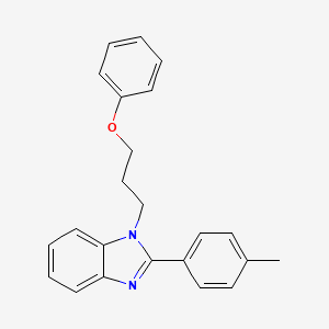 molecular formula C23H22N2O B11119387 {3-[2-(4-Methylphenyl)benzimidazolyl]propoxy}benzene 