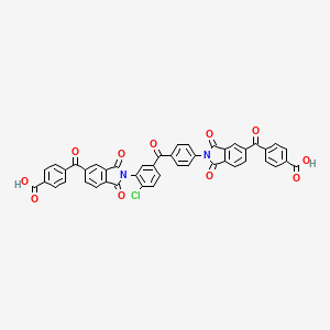 4-[(2-{4-[(3-{5-[(4-carboxyphenyl)carbonyl]-1,3-dioxo-1,3-dihydro-2H-isoindol-2-yl}-4-chlorophenyl)carbonyl]phenyl}-1,3-dioxo-2,3-dihydro-1H-isoindol-5-yl)carbonyl]benzoic acid