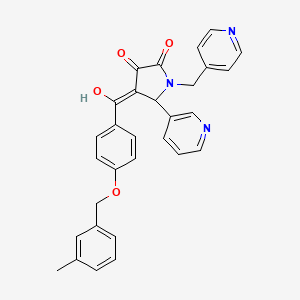 3-hydroxy-4-({4-[(3-methylbenzyl)oxy]phenyl}carbonyl)-5-(pyridin-3-yl)-1-(pyridin-4-ylmethyl)-1,5-dihydro-2H-pyrrol-2-one