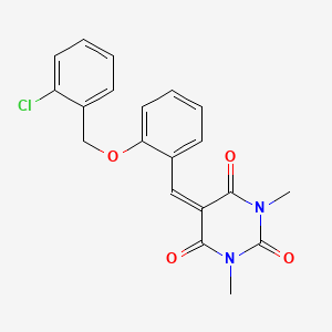 5-[2-(2-Chloro-benzyloxy)-benzylidene]-1,3-dimethyl-pyrimidine-2,4,6-trione