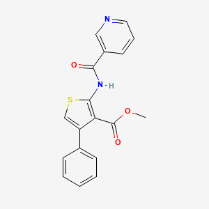 Methyl 4-phenyl-2-[(pyridin-3-ylcarbonyl)amino]thiophene-3-carboxylate