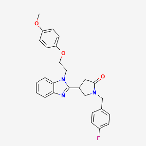 1-(4-fluorobenzyl)-4-{1-[2-(4-methoxyphenoxy)ethyl]-1H-benzimidazol-2-yl}pyrrolidin-2-one