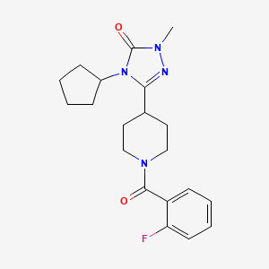 4-cyclopentyl-3-(1-(2-fluorobenzoyl)piperidin-4-yl)-1-methyl-1H-1,2,4-triazol-5(4H)-one