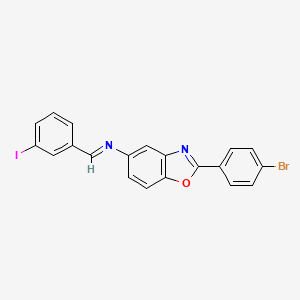 2-(4-bromophenyl)-N-[(E)-(3-iodophenyl)methylidene]-1,3-benzoxazol-5-amine