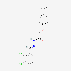 molecular formula C18H18Cl2N2O2 B11119502 N'-[(E)-(2,3-dichlorophenyl)methylidene]-2-[4-(propan-2-yl)phenoxy]acetohydrazide 