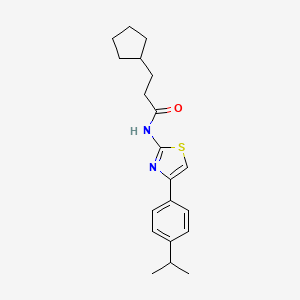 3-cyclopentyl-N-{4-[4-(propan-2-yl)phenyl]-1,3-thiazol-2-yl}propanamide