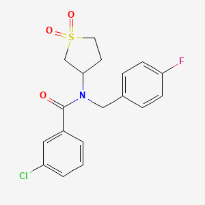 3-chloro-N-(1,1-dioxidotetrahydrothiophen-3-yl)-N-(4-fluorobenzyl)benzamide