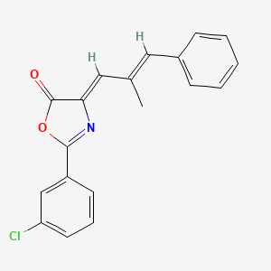 (4Z)-2-(3-chlorophenyl)-4-[(2E)-2-methyl-3-phenylprop-2-en-1-ylidene]-1,3-oxazol-5(4H)-one