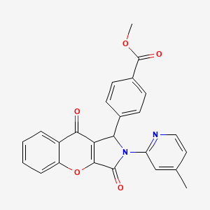 Methyl 4-[2-(4-methylpyridin-2-yl)-3,9-dioxo-1,2,3,9-tetrahydrochromeno[2,3-c]pyrrol-1-yl]benzoate