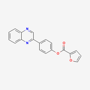 molecular formula C19H12N2O3 B11119560 4-(Quinoxalin-2-yl)phenyl furan-2-carboxylate 