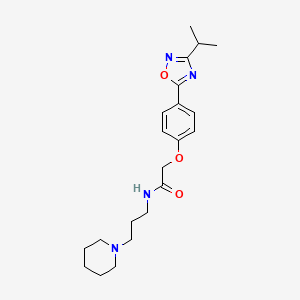 N-[3-(piperidin-1-yl)propyl]-2-{4-[3-(propan-2-yl)-1,2,4-oxadiazol-5-yl]phenoxy}acetamide